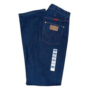 NWOT Wrangler 14MWZG Slim Fit Straight Leg Jeans Juniors 9 31 Dark Wash Pockets